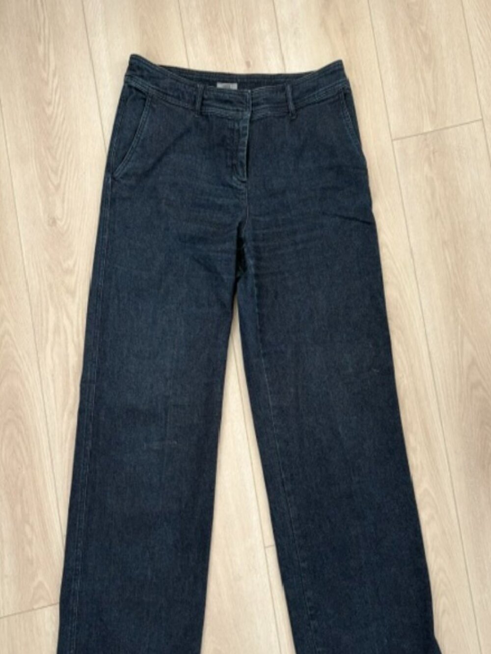 J.Jill Size 8 Dark Wash Wide Leg Straight Jeans